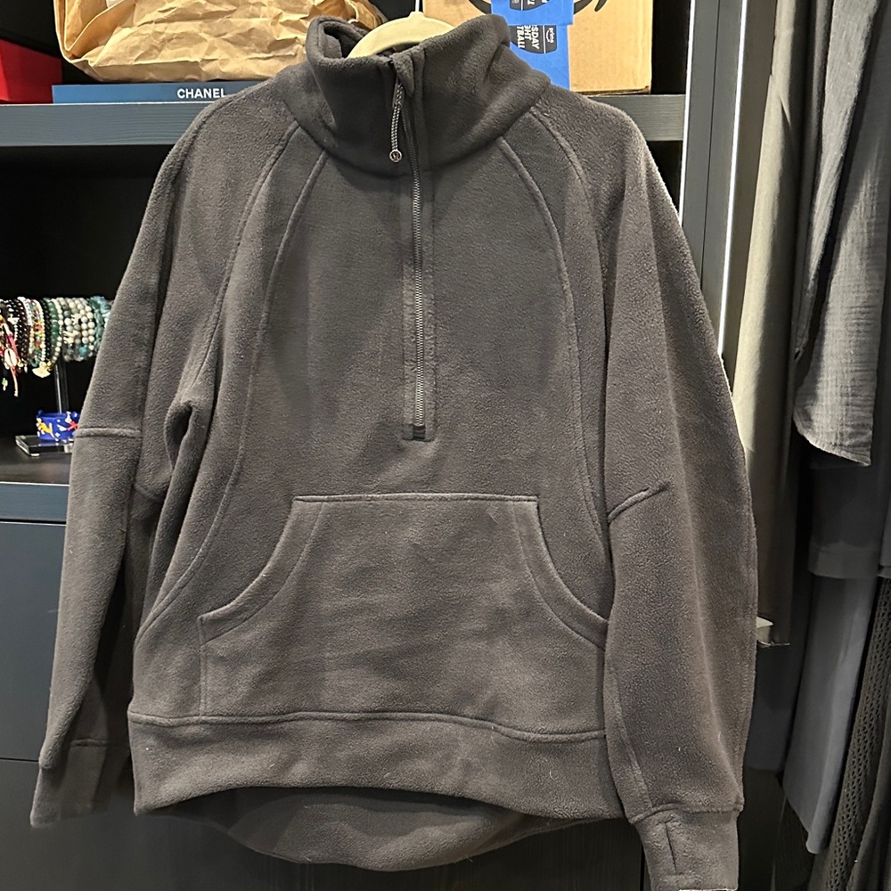 lululemon athletica Black fleece half Zip Size M/L
